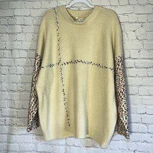 e Luna Rosie Daze Boutique cream sweater colorful “popcorn” sleeve details